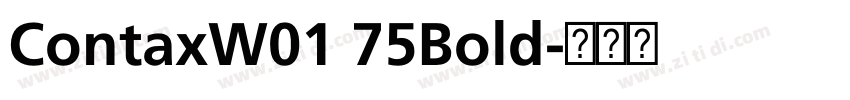 ContaxW01 75Bold字体转换